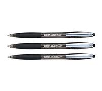 BIC Atlantis Premium Ballpoint Pens Medium Point (1.0 mm) - Blister of 3, Black Ink