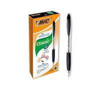 Bic Atlantis Retractable Ballpoint Pen Medium Black (12 Pack)