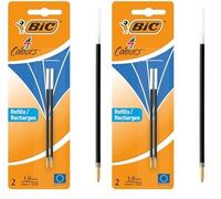 BIC Ballpoint Pen 4 Colours 2 Items Blue (Pack of 2)