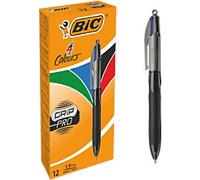 BIC 4 Colours Grip PRO Clip-on retractable ballpoint pen Medium...