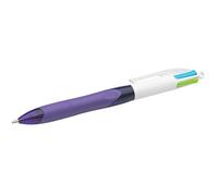 Bic 4 Colours Grip Retractable Ball Pens - Box of 12- Medium Point (1.