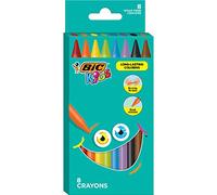 BIC BICBKPC8AST Kids Crayons44; Assorted Color- Pack of 8