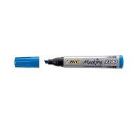 BIC Blue Permanent Marker Pen Chisel Tip Multi Purpose Low Odour 2300