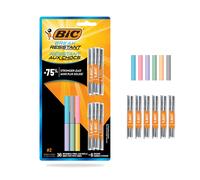 BIC Break Resistant Mechanical Pencil Lead and Eraser Refills, No. 2 Medium Point (0.7mm), 12-Count Refill Pack for School or Office Supplies
