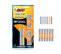 BIC Break Resistant Mechanical Pencil Lead and Eraser Refills, No. 2 Medium Point (0.7mm), 12-Count Refill Pack for School or Office Supplies