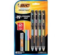 Bic Break-Resistant Mechanical Pencils with Erasers, No. 2 Medium Point (0.7mm), 4-Count Pack Pencils for School or Office Supplies