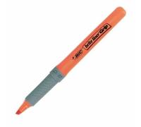 Bic Grip Highlighter Pen Chisel Tip 1.6-3.3mm Line Orange (Pack 12)