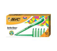 BIc Brite Liner Highlighter chisel Tip green 12-count (BL11-gREEN)