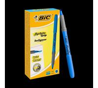 Bic Briteliner Grip Highlighter Pen Blue - Pack of 12 Bic Blue