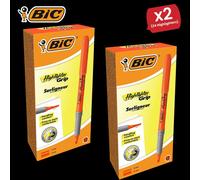 Bic Briteliner Grip Highlighter Pen Orange - Pack of 12 - 2 Packs Bic Multicolor