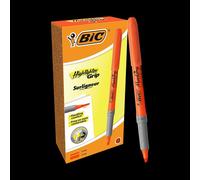 Bic Briteliner Grip Highlighter Pen Orange - Pack of 12 Bic Multicolor