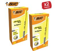 Bic Briteliner Grip Highlighter Pen Yellow - 2 Packs Bic Yellow