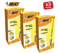 Bic Briteliner Grip Highlighter Pen Yellow - 3 Packs Bic Yellow