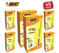 Bic Briteliner Grip Highlighter Pen Yellow - 6 Packs Bic Yellow