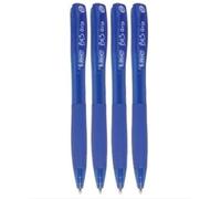 Bic Bu3 Grip 1.0 Blue Retractable Ball Pen 4 Pack Stationery
