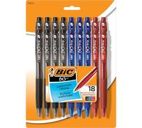 BIC BU3 Grip Ball Pen, Medium Point (1.0 mm), Assorted, 18-Count by BIC