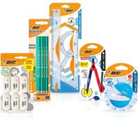 Bic Children's School Supplies Kit with 1 Learning Compass, 3 Geometry Instrume