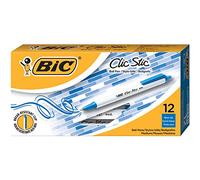 Bic Clic Stic Retractable Ball Pen, Medium Point (1.0mm), Blue, 12-Count