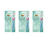 BIC Click 3 Soleil Sensitive Razor with Replacement Blades, Pack of 3