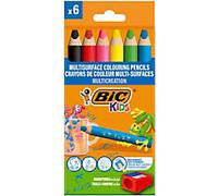 BIC Colouring Pencils Assorted with Sharpener Pack of 6