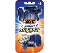 BIC Comfort 3 Advanced Men's Disposable Razor, Triple Blade, Pack of 6 Razors, For a Simply Smoother Shave