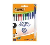 BIC Cristal Assorted Ballpoint Pens 10 Pack