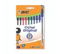 Bic Cristal Ballpoint Pen Medium Assorted (Pack of 10) 516354