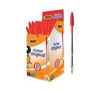 Cristal Ball Point Pens - Red - Pack of 50