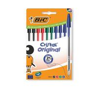 BiC Cristal Original Ball Point Pen Pack of 10, Assorted