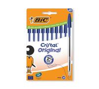 Bic Cristal Ballpoint Pen Medium Blue (Pack of 10) 516352