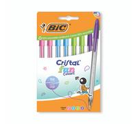 Bic Cristal Fun Ballpoint Pens Assorted (Pack of 8) 524174