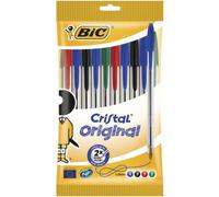 Bic Cristal Ballpoint Pens Medium Tip Assorted Colours Pack of 10