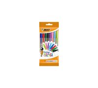 BIC Cristal Ballpoint Pens - Pack of 8 - Assorted Colours (Fashion + Standard) - 1.6 mm Tip with Smooth Writing