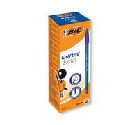 Bic Crystal Exact Fine Point Pens (0.7 mm) - Blue, Box of 20