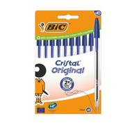 BIC Cristal Blue Ballpoint Pens 10 Pack