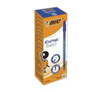 BIC Cristal Exact Ballpoint Pens Ultra Fine 0.7mm Tip Blue Ref