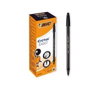 BIC Cristal Exact Ballpoint Pens Ultra Fine 0.7mm Tip Black Ref