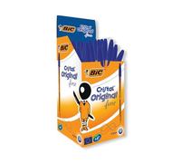 BIC Cristal Original Fine Cristal Original Fine Ballpoint Pen Blue 0.3 mm Fine Ballpoint Pack of 50
