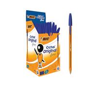 BIC Cristal Original Fine Cristal Original Fine Ballpoint Pen Blue 0.3 mm Fine Ballpoint Pack of 50