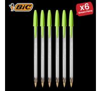 Bic Cristal Fun Ball Pen Green -6 Packs Bic Green