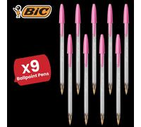 Bic Cristal Fun Ball Pen Pink - 9 Packs Bic Pink