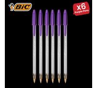 Bic Cristal Fun Ball Pen Purple - 6 Packs Bic Purple