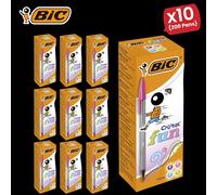 Bic CRISTAL FUN BALLPEN 1.6MM ASSORTED - 10 Packs Bic Multicolor