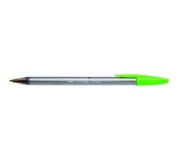 BIC Cristal Fun Ballpoint Pens Wide Point (1.6 mm) - Lime Green, Box of 20