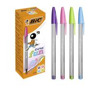 Bic Cristal Fun Pastel Colours Ballpoint Pen 1.6mm Tip 0.6mm Line - 20 Pack