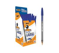 BIC Cristal Large Ballpoint Pen Blue Broad 0.6 mm Non Refillable Pack of 50