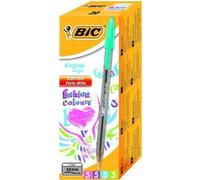 BIC Cristal large Blue, Green, Pink, Violet Stick ballpoint pen 20 pc(s)