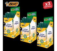 Bic CRISTAL MEDIUM BALL POINT PEN GREEN - BOX OF 50 - 3 Packs Bic Multicolor
