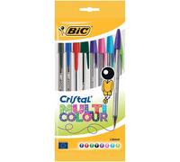 BIC Cristal Multicolour Ballpoint Pens Assorted Colours 8 Pack