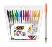 BIC Cristal Multicolour Ballpoint Pens Wide Point (1.6 mm) - Assorted Colours